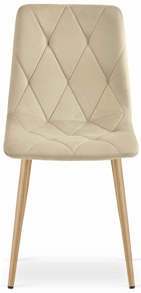 Világos bézs bársony étkezőszék LIBRA