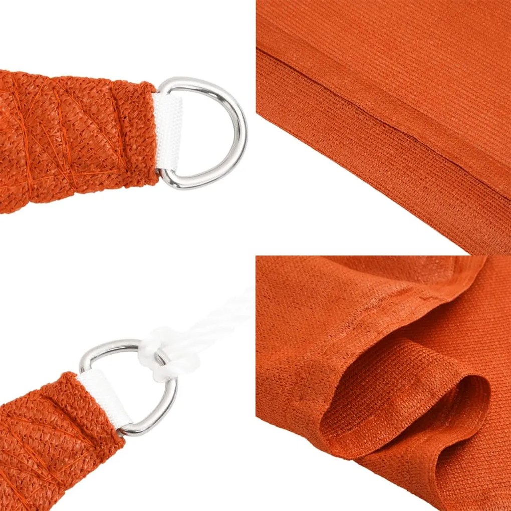 narancssárga HDPE napvitorla 160 g/m² 2,5 x 4 m