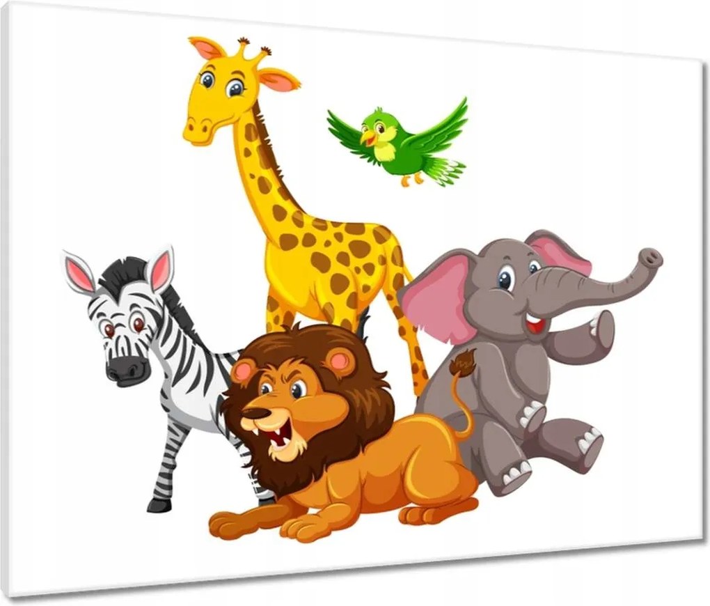 Vászonkép 80x60 Mosolygó szafari állatok
