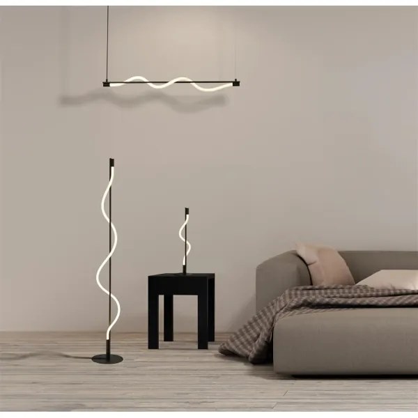 Searchlight 57211BK - SERPENT LED 15W 230V fekete függeszték