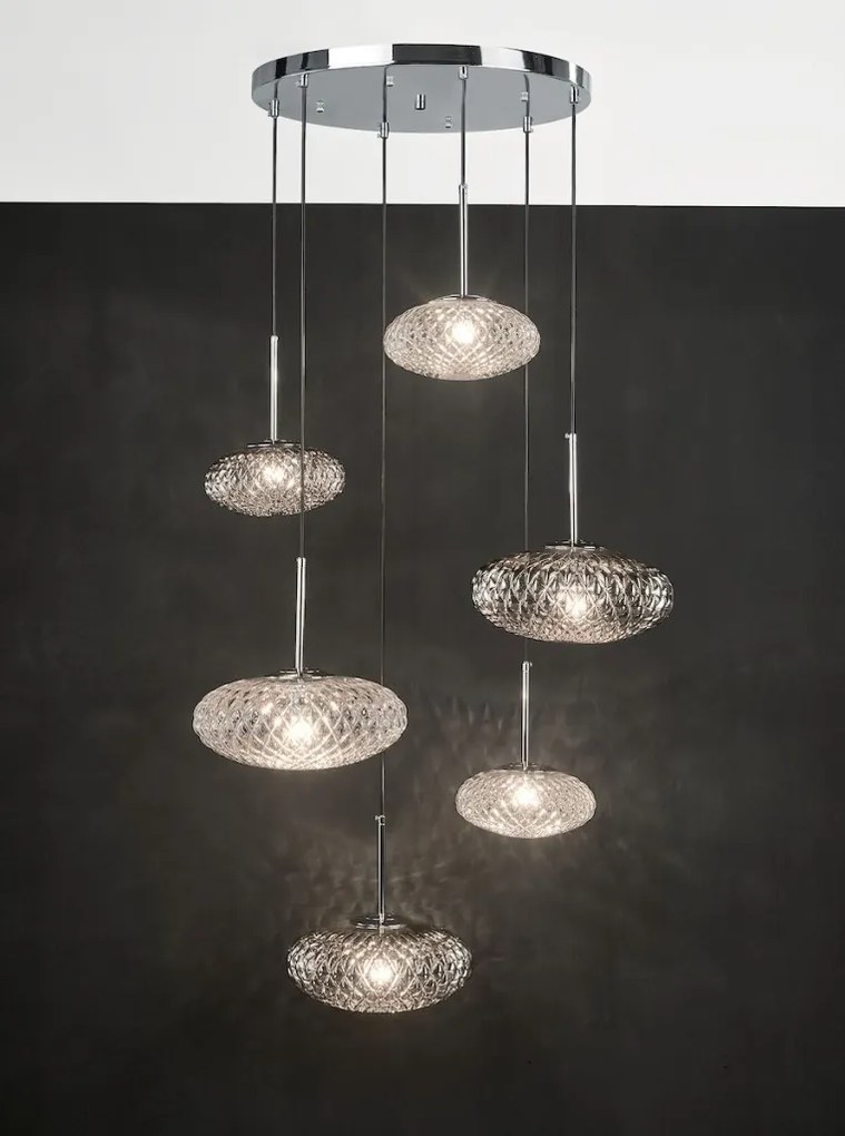 Dar Lighting BIBIANA BIB6450 Függőlámpa 6x40W/G9