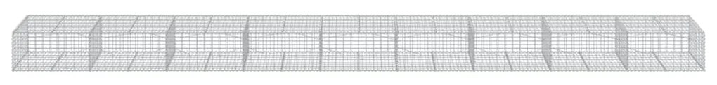 horganyzott vas gabion kosár fedéllel 900 x 100 x 50 cm
