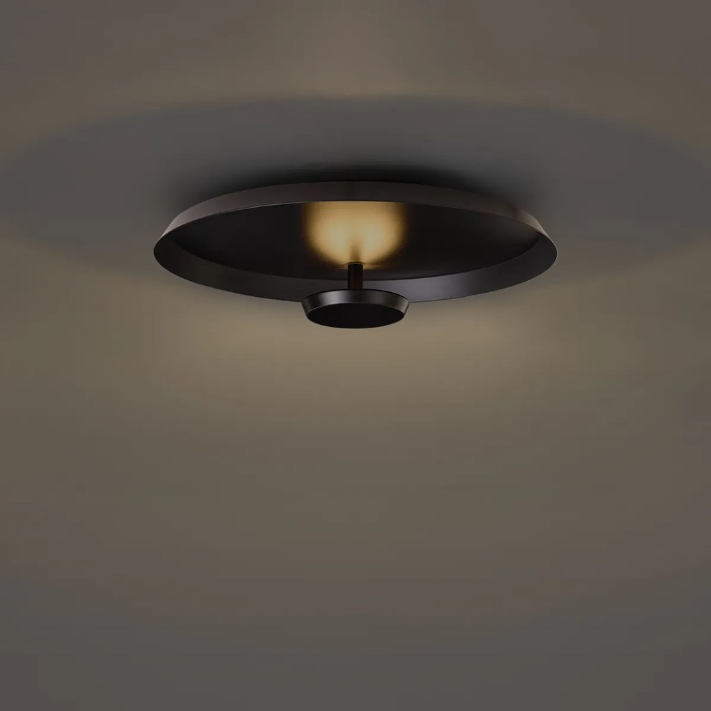 Modern mennyezeti lámpa matt fekete LED-del, 3 lépésben dimmelhető - Sombra