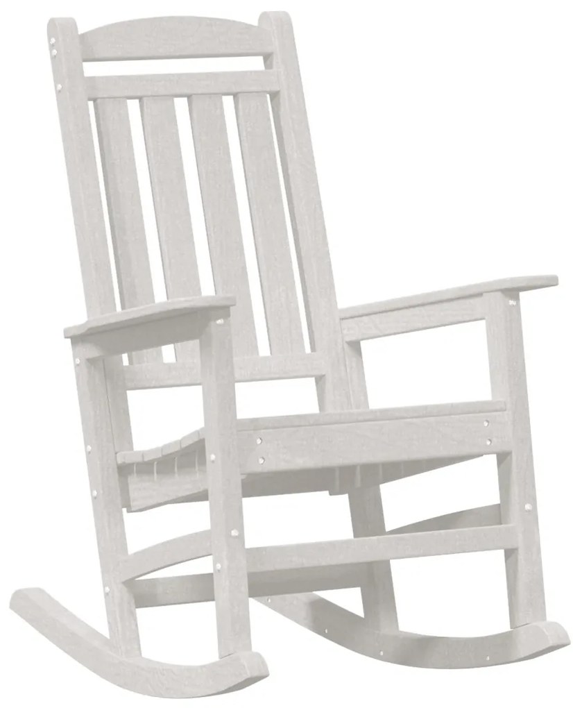 2 db-os Kertihintaszék Fehér 70x92x107.5 cm HDPE