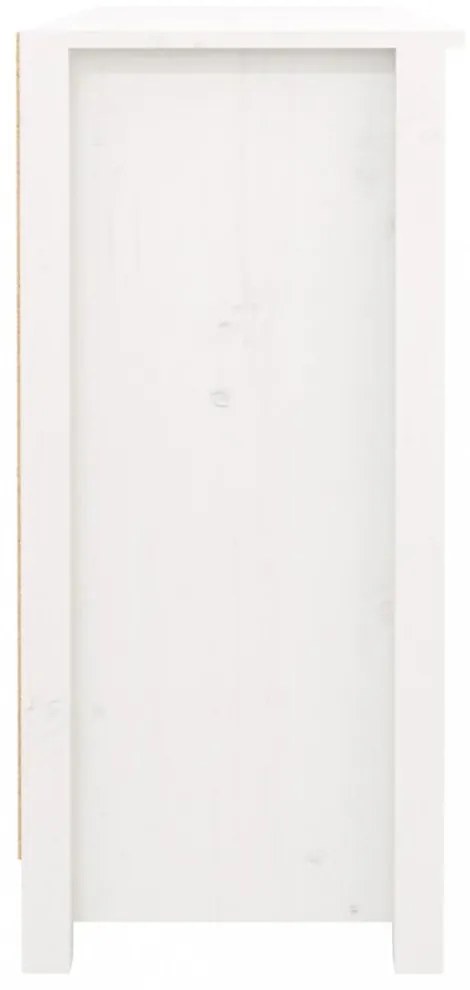 fehér tömör fenyőfa tálalószekrény 100x35x74,5 cm