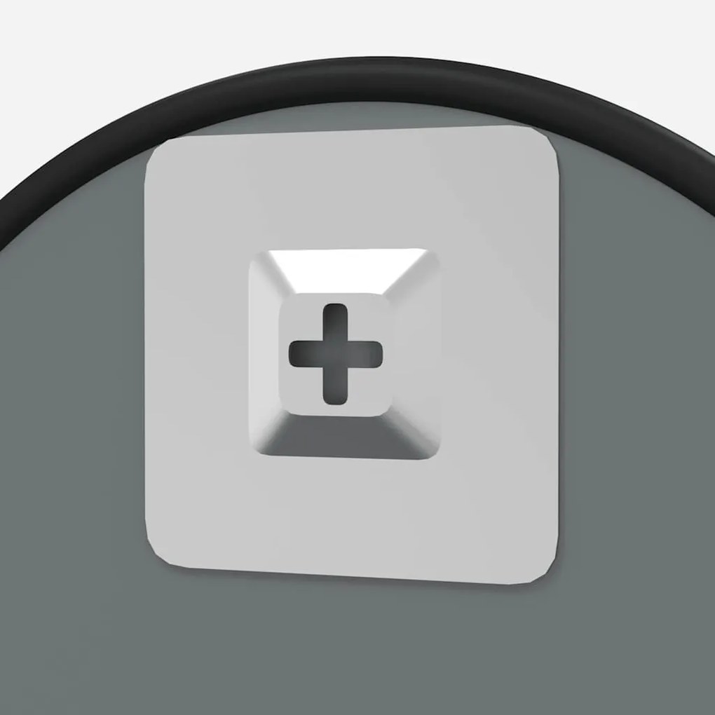 fekete falitükör Ø 20 cm Kerek