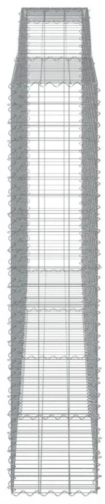 7 db íves horganyzott vas gabion kosár 400x50x220/240 cm