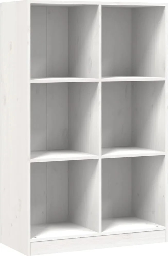 vidaXL fehér tömör fenyőfa könyvszekrény 70 x 33 x 110 cm