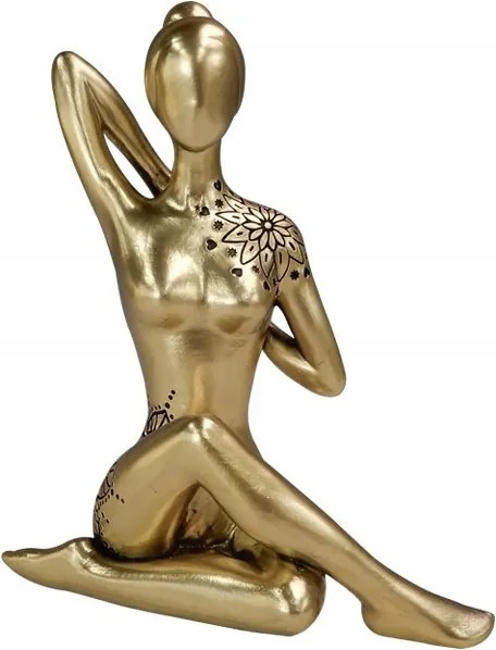 Dekoratív Jóga Figura Stílus Glamour Arany Ajándék Jóginak