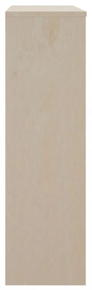 HAMAR mézbarna tömör fenyőfa felső szekrény 90 x 30 x 100 cm