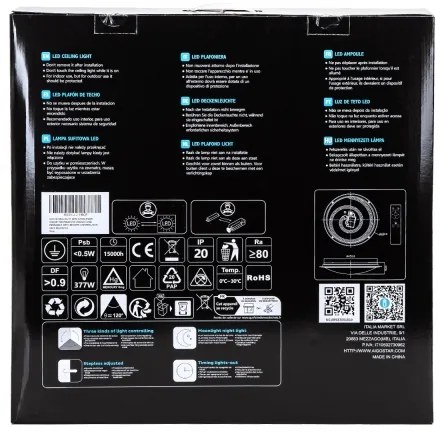 Aigostar - LED dimmelhető mennyezeti lámpa LED/60W/230V 2700-6500K átm. 52,7 cm króm + távirányító