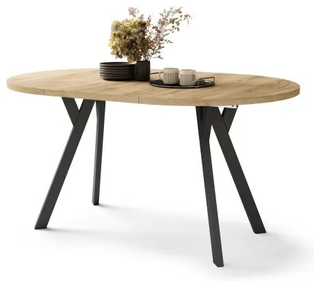 Bővíthető étkezőasztal ARTUR craft tölgy/fekete