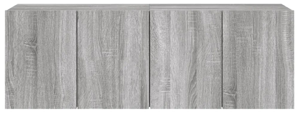 2 db szürke sonoma színű fali TV-szekrény 60 x 30 x 41cm