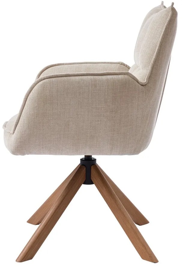 Krémszínű kárpitozott étkezőfotel szett 2 db-os Marilla – Unique Furniture