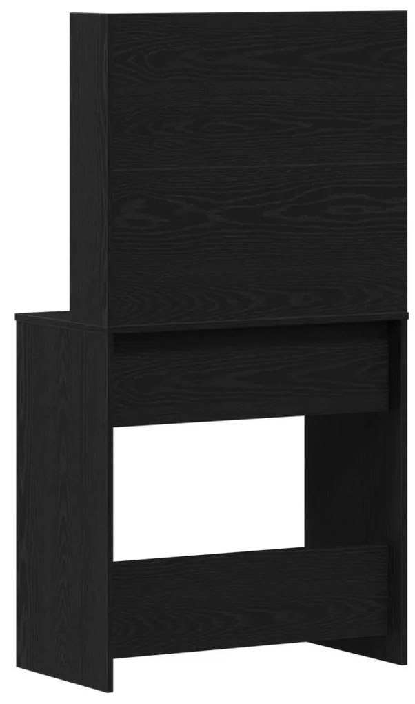 vidaXL Fekete tölgy öltözőasztal tükrökkel - 74.5 x 40 x 141 cm