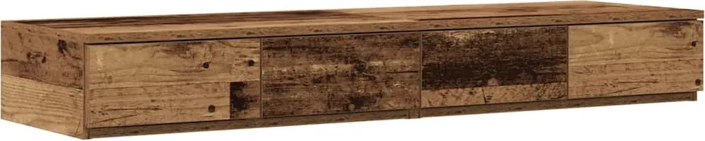 vidaXL Ágyfiókok fiókkal Öreg fa 120 x 36,5 x 16,5 cm Faanyag