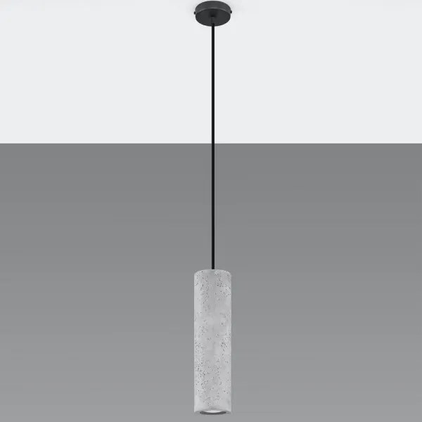 Sollux SL.0653 - LUVO 1xGU10/40W/230V beton/fekete függeszték