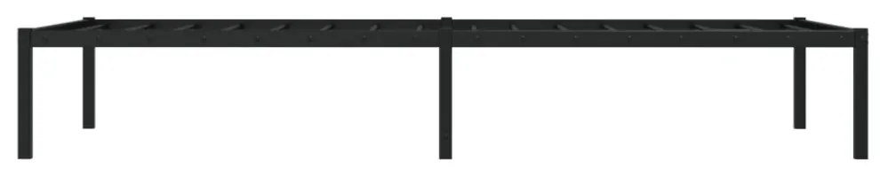fekete fém ágykeret 90 x 190 cm