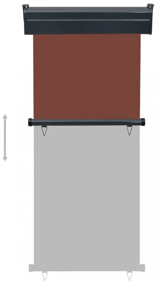 barna oldalsó napellenző erkélyre 85 x 250 cm