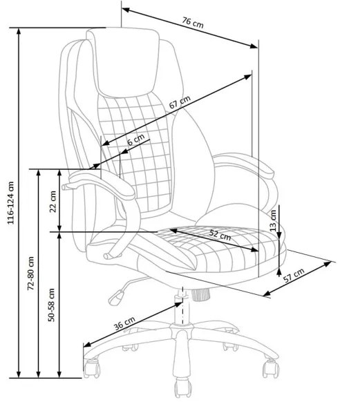 CALMARA fekete irodai szék