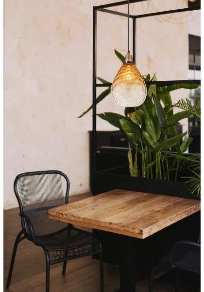 Globo 15786H - Csillár zsinóron SALVY 1xE27/60W/230V átm. 21 cm narancs