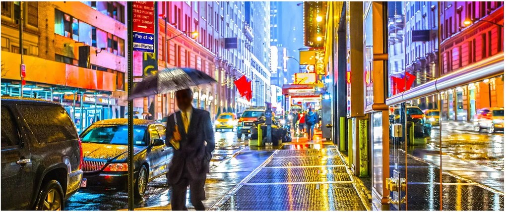 Kép - Város neonfényben (120x50 cm)