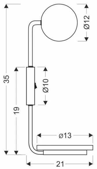 Fali lámpa PONIO 1xG9/25W/230V fekete/bükkfa