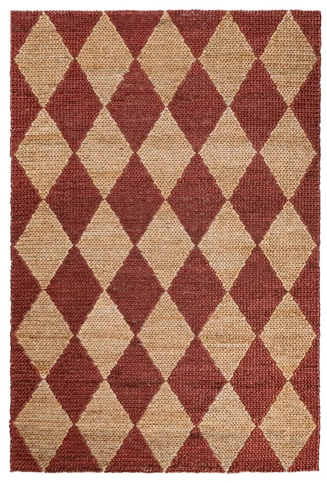 Terrakotta színű kézi szövésű jutakeverék futószőnyeg 60x230 cm Effie Diamond – Flair Rugs