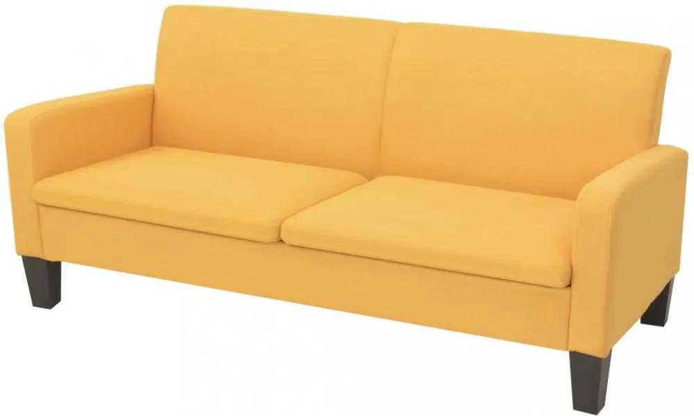 3 személyes sárga kanapé 180 x 65 x 76 cm