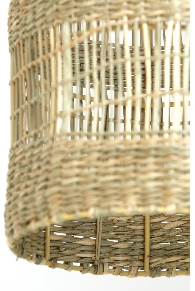 Natúr színű függőlámpa tengerifű búrával ø 20 cm Latika – Light &amp; Living