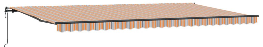 Automatikus Behúzható Napernyő Többszínű Csíkos 600x300 cm