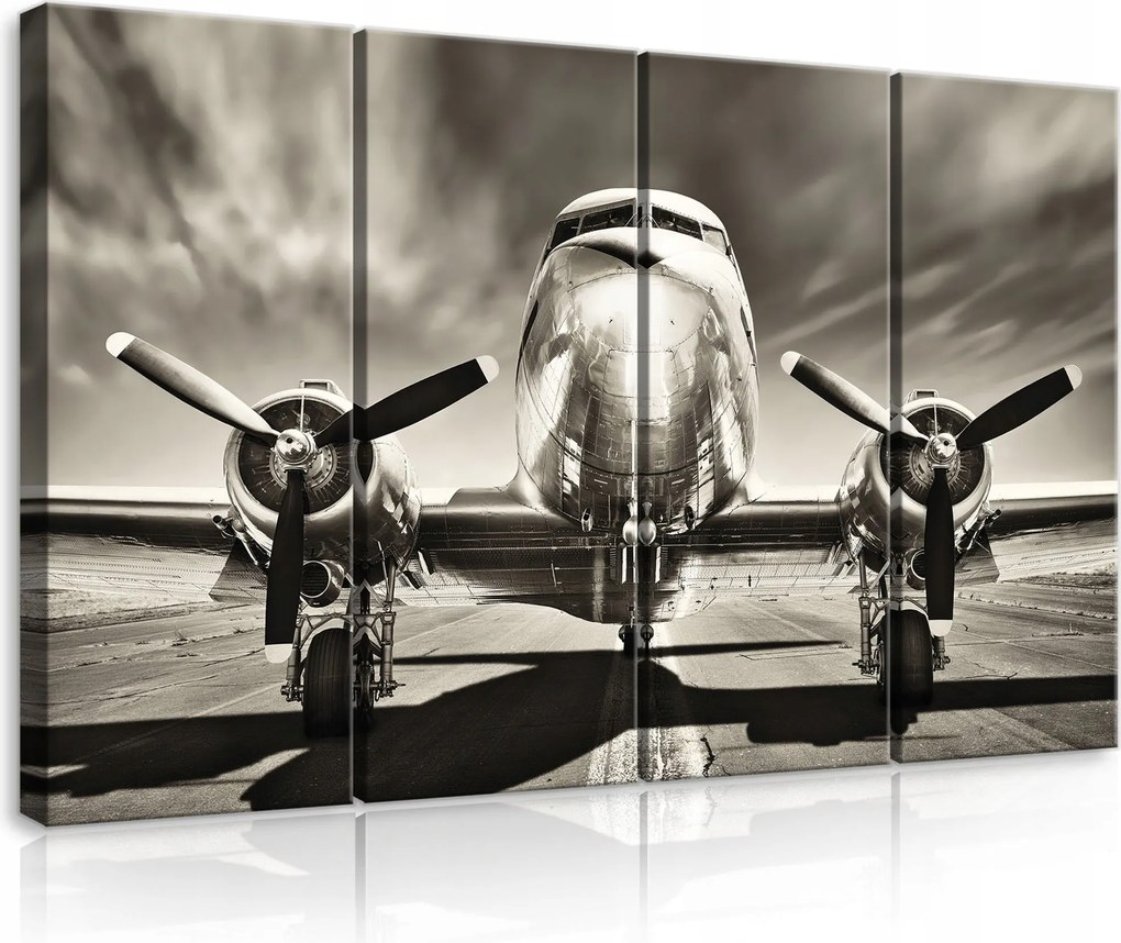 Vászonkép 120x80 Repülőgép légierő helikopter DC-3 vintage retro utazás