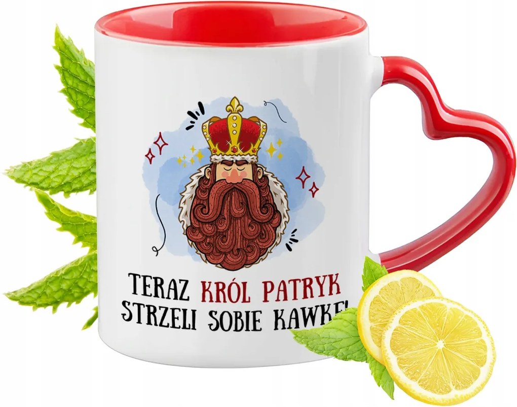 Patrik Piros Bögre Szív Alakú Füllel Ajándék