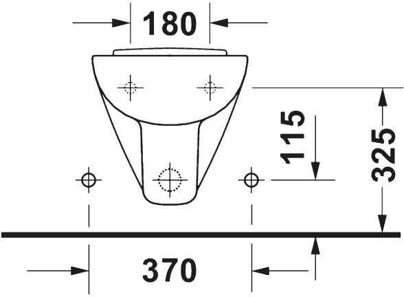Duravit 22371500002 - Falra szerelhető bidé D-CODE kerámia/fényes fehér