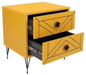 Éjjeliszekrény LUNA 55x50 cm sárga