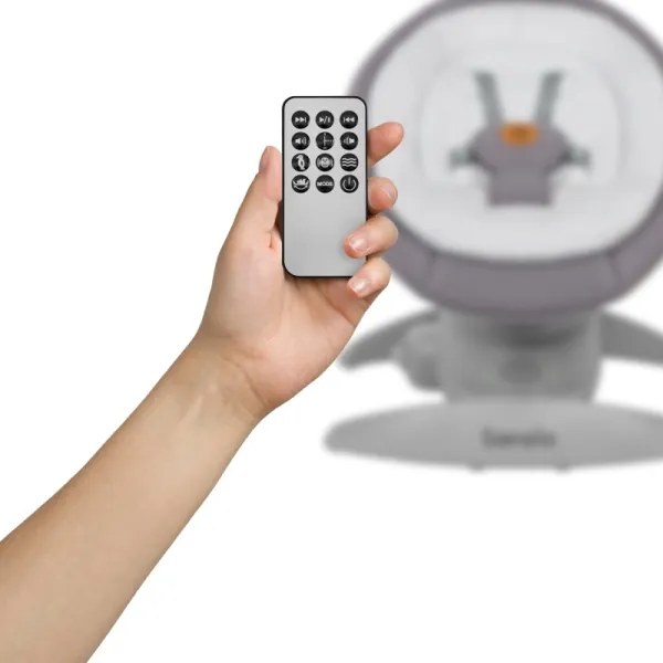 Lionelo - Babahinta dallammal MELL Grey Stone 4xAA + távirányító