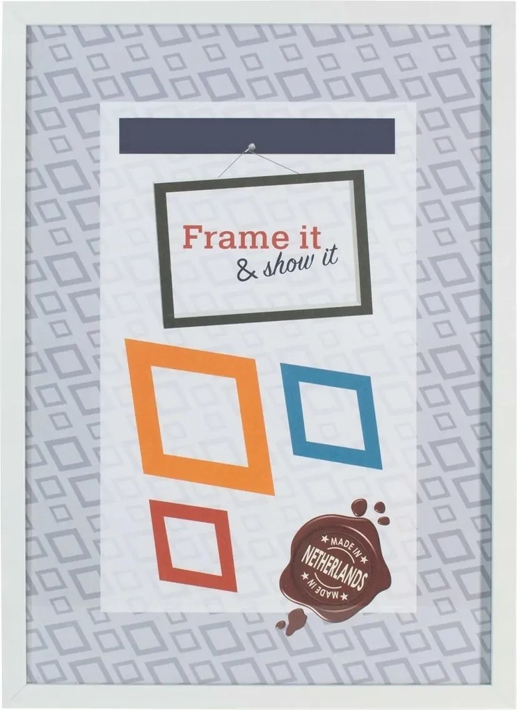 Fa képkeret Mdf Smart fehér 18x24 cm Plexi