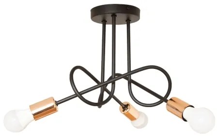 LED felületre szerelt csillár OXFORD 3xE27/15W/230V fekete