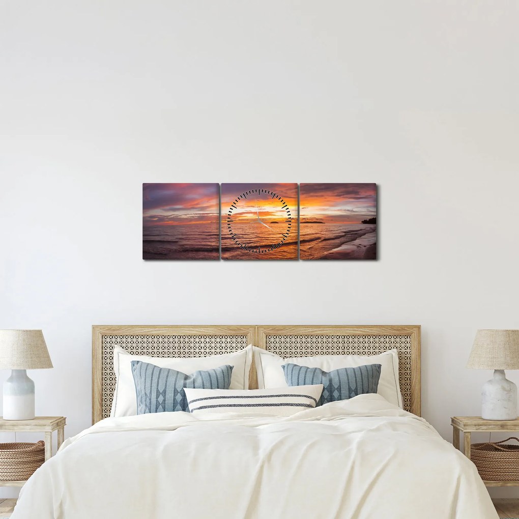 Kép - Naplemente (órával) (90x30 cm)