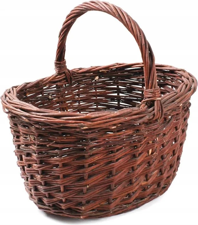 Barna Fonott Bevásárlókosár Gomba 36x29x20/34 cm