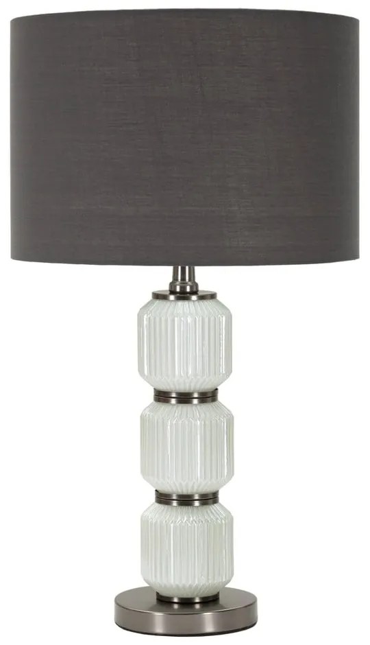 Szürke asztali lámpa textil búrával (magasság 57 cm) Bright – Mauro Ferretti