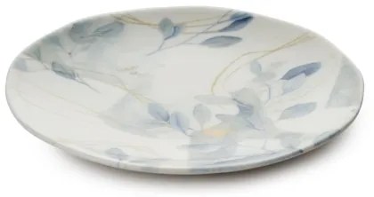 24 darabos porcelán étkészlet, fehér/kék