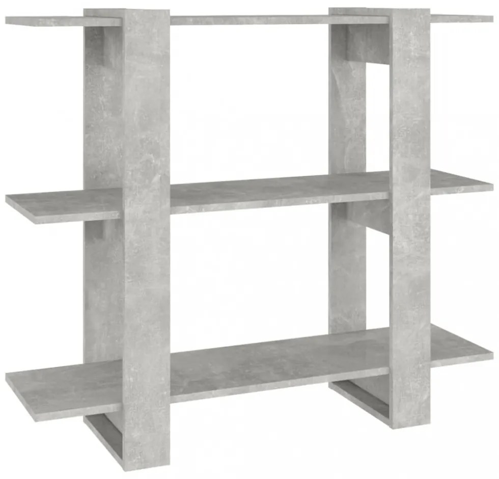 betonszürke könyvszekrény/térelválasztó 100 x 30 x 87 cm