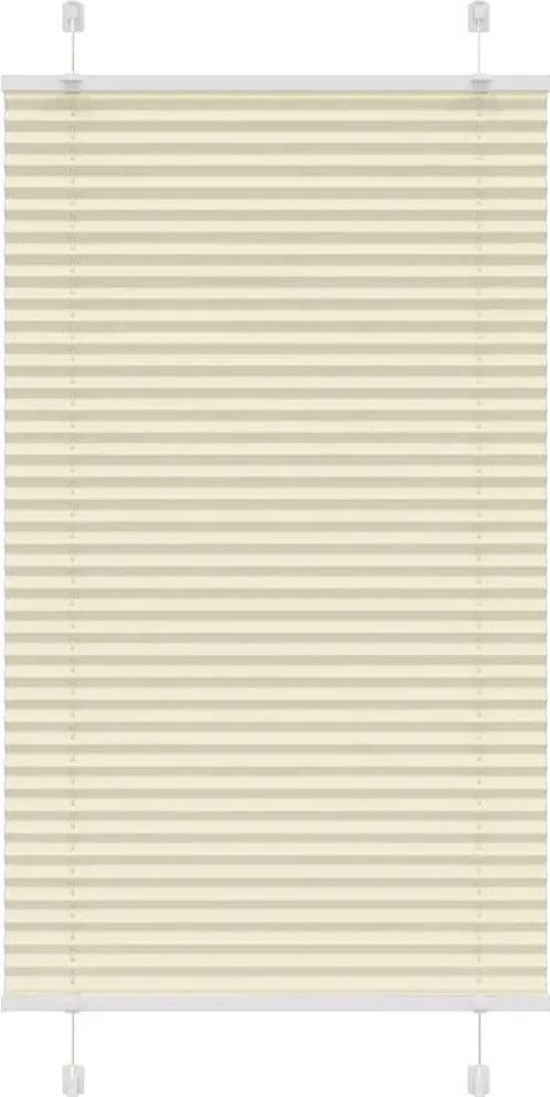 vidaXL pliszírozott redőny krém 75x150 cm szövetszélesség 74,4 cm