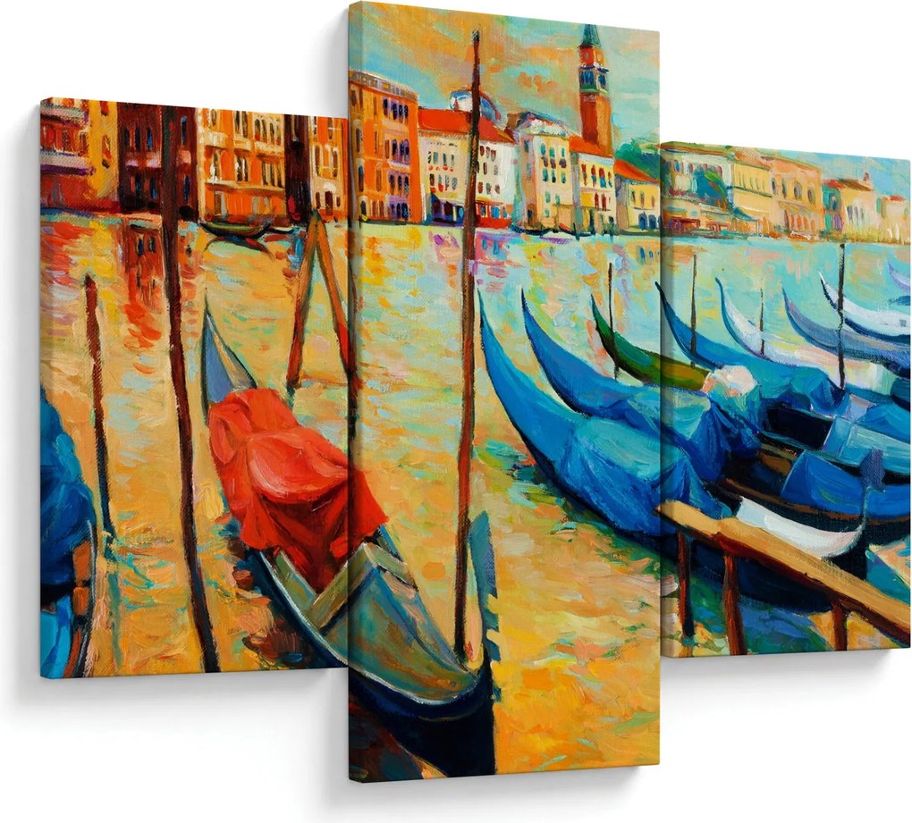 Kép - Velencei kikötő (90x60 cm)