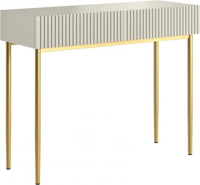 Nicole fésülködőasztal 100 cm fiókokkal - kasmír / arany lábak