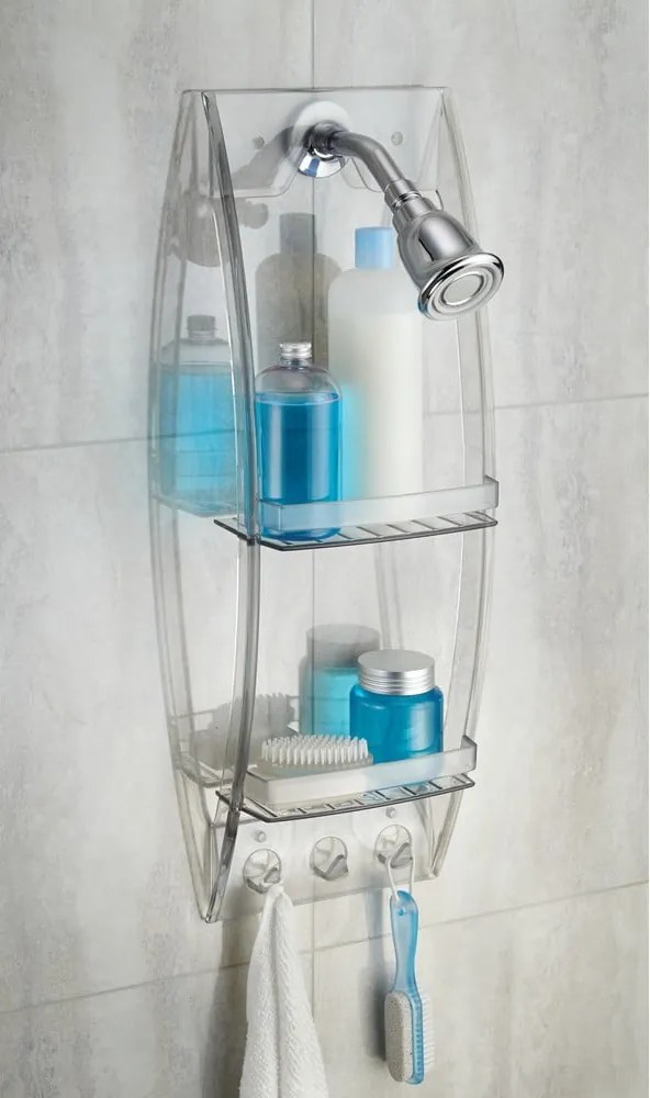 Átlátszó felakasztható fürdőszobapolc, 23 x 73 cm - iDesign