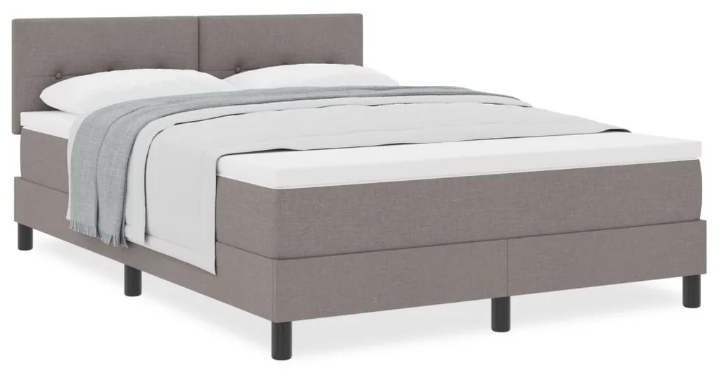 Box Spring Ágy matraccal Taupe 140x200 cm Szövet