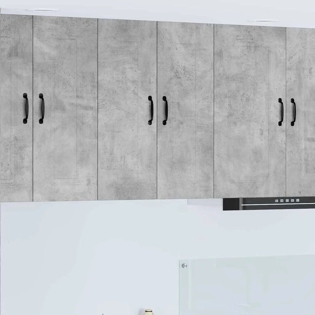 Fali konyhaszekrény Beton Szürke 30 x 31 x 80 cm Faanyag