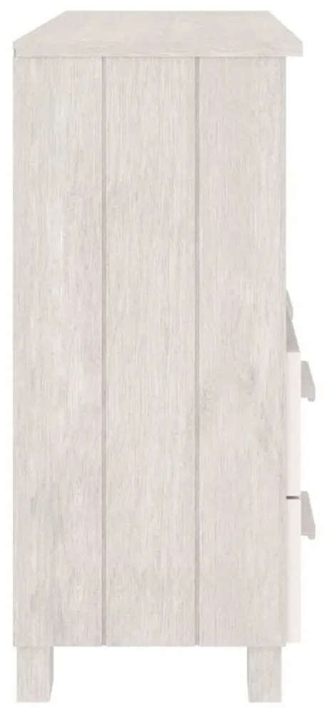 HAMAR fehér tömör fenyőfa tálalószekrény 85 x 35 x 80 cm